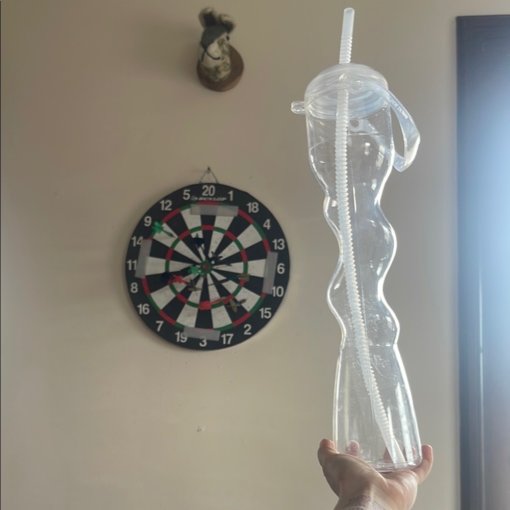 Clear Party Drink Dispenser with Straw